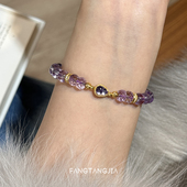 方糖家 原创设计转运葫芦天然巴西紫水晶手串轻奢精致礼物手链女