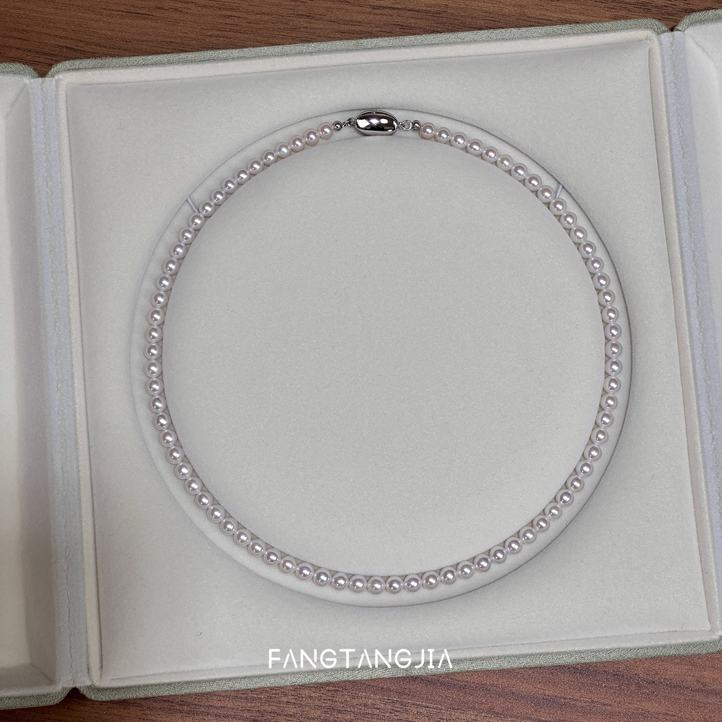 方糖家天然正圆强光珍珠项链