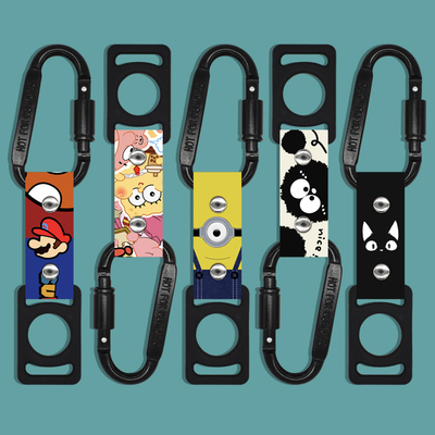 户外水瓶挂绳硅胶扣矿泉水饮料瓶背水带徒步登山毛巾便携通用挂钩