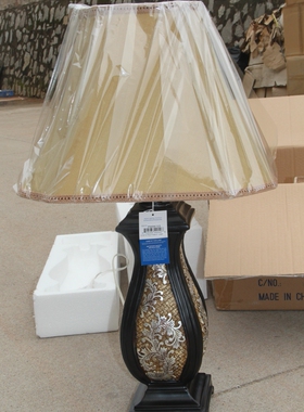 出口美国，装饰台灯手工树脂复古欧式客厅卧室床头大台灯灯具