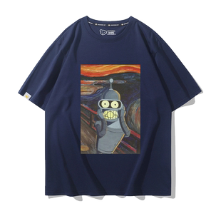 Futurama飞出个未来动漫周边创意恶搞T恤短袖辛普森夏季男女半袖