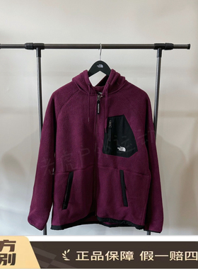THE NORTH FACE 户外休闲舒适保暖连帽绒感外套紫色NF0A81SE-I0H