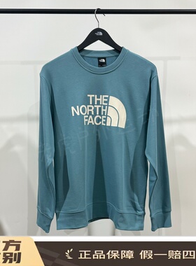 北面THE NORTH FACE 休闲宽松长袖卫衣 圆领 蓝色NF0A8AT7-1OM