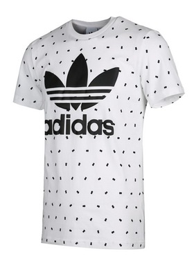 【嗜鞋如命】ADIDAS 三叶草男子波点纯棉透气运动休闲短袖 CZ1760