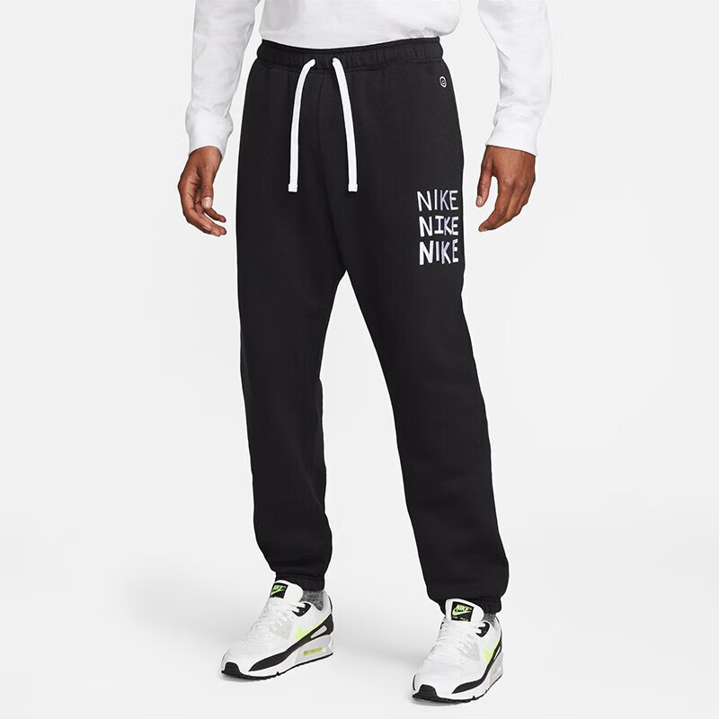 耐克男针织加绒保暖收口运动长裤