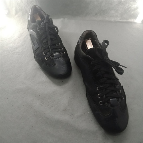 男士系带帆布拼接休闲鞋