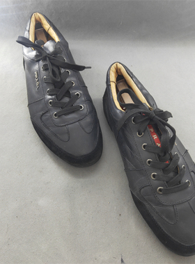 09点 二手 奢侈品牌PA 男士翻毛皮时尚休闲鞋 41码 T96