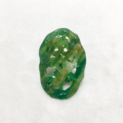 南阳独山玉天蓝老料梅花喜鹊喜上梅梢喜事连连独玉梅花喜鹊玉挂件