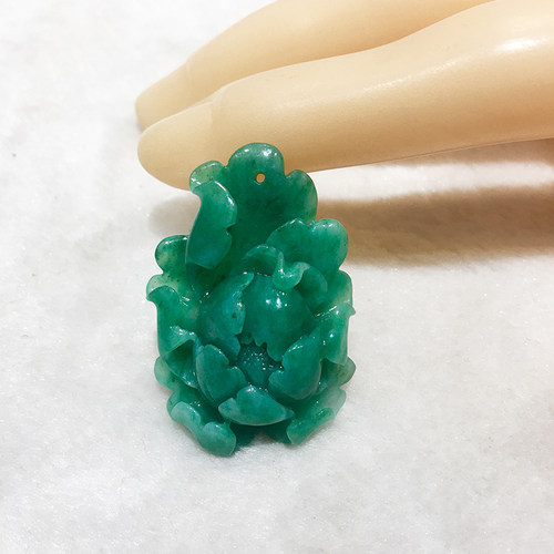 独山玉牡丹吊坠南阳独玉富贵牡丹挂件南阳独山玉牡丹花开富贵吊坠