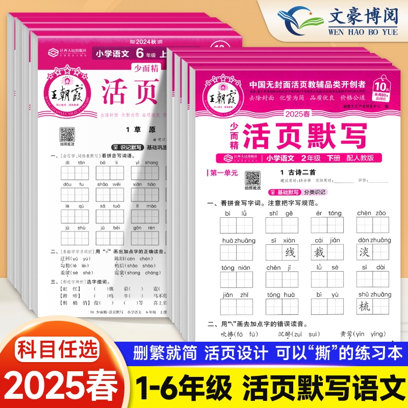 2025春王朝霞活页默写年级任选