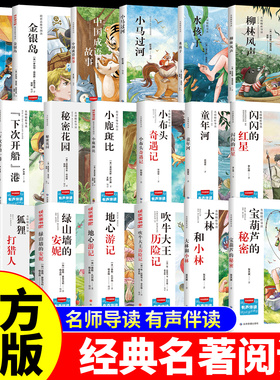 小学生三四五年级推荐阅读课外书必读童年河大林和小林宝葫芦的秘密水孩子绿山墙的安妮闪闪的红星吹牛大王历险记小马过河柳林风声