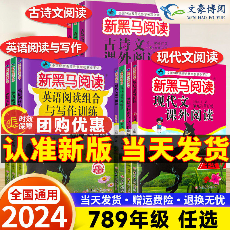 2024新黑马阅读七八九年级新目标英语阅读与写作训练古诗文现代文课外阅读789初中生初初一初二英语阅读理解专项训练写作辅导用书属于什么档次？