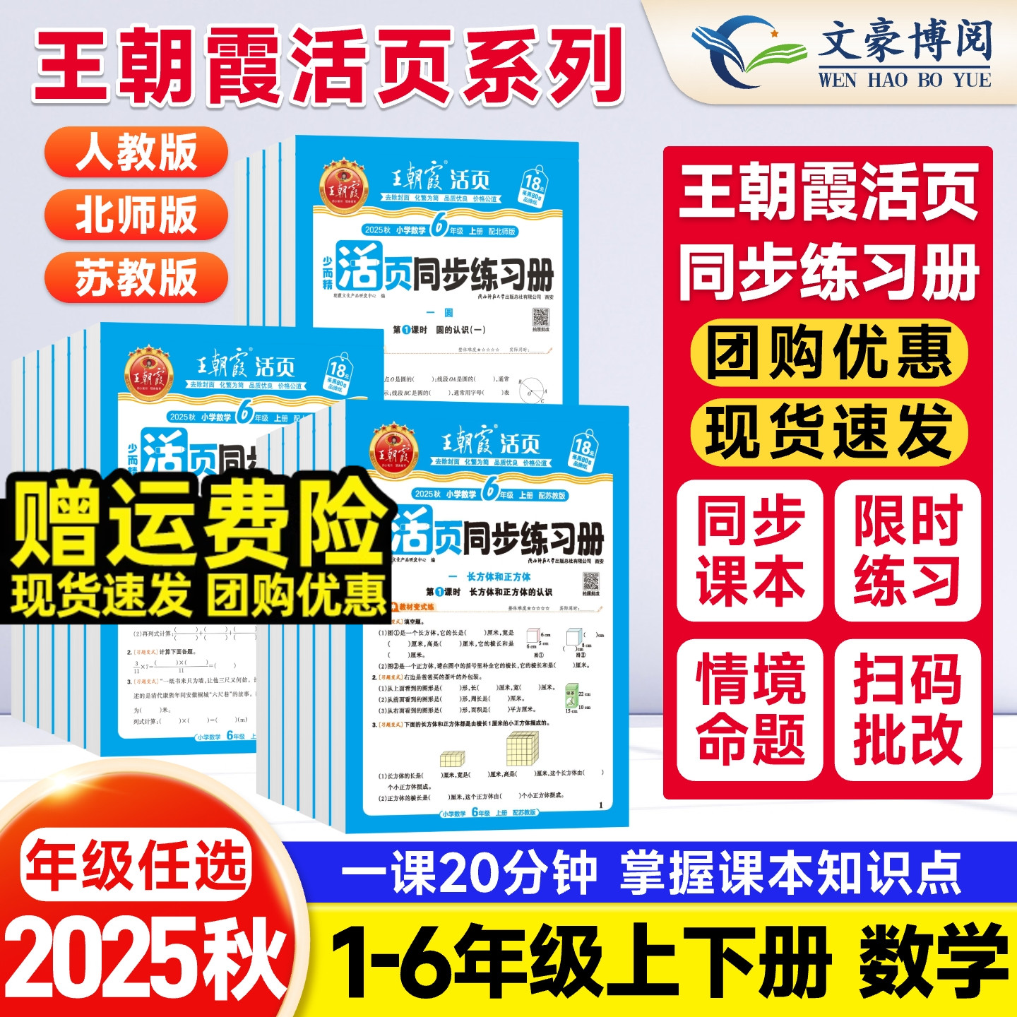 2025秋王朝霞数学活页同步练习册