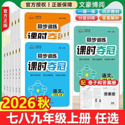 初中同步训练七八九年级课时夺冠