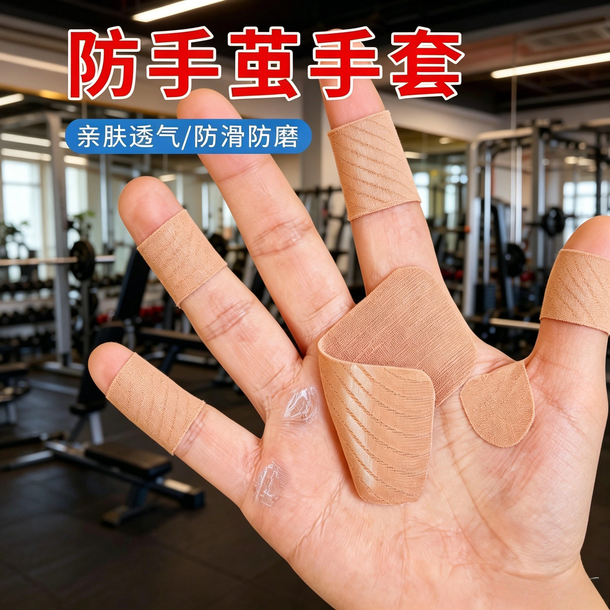 防手茧手套健身运动防滑专业护掌撸铁单杠引体器械训练防起茧手套