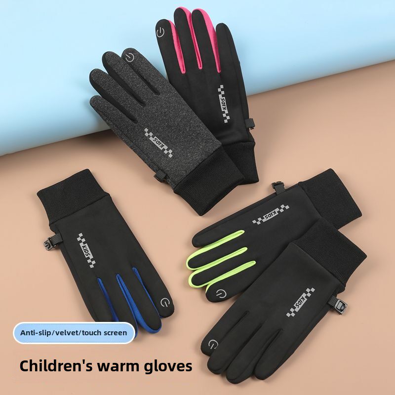 儿童骑行手套男孩防风水加