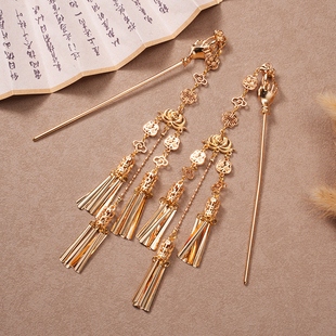 古风头饰唐风气质百搭步摇长流苏发簪宋风明制簪子汉服发钗配饰