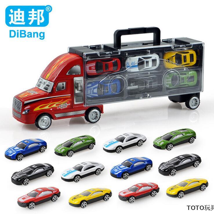 迪邦手提汽車模型玩具益智貨櫃卡車帶12只合金車玩具包郵在類目 玩具/童車/益智/積木/模型, 靜態模型, 車模中 - 來自Buy2taobao.com提供專業的淘寶代購服務