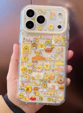 日系可爱卡通小鸡适用iPhone17/17promax手机壳16promax光面壳13苹果14Pro全包壳15Pro