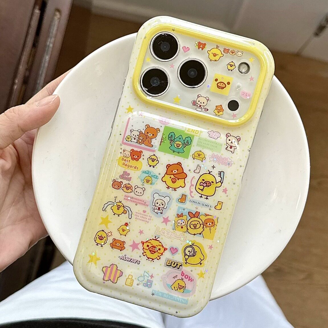 可爱卡通小鸡适用iPhone17/17promax手机壳16promax光面壳苹果16Pro全包壳15Pro