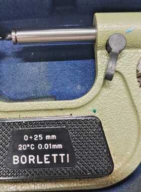 Borletti Precision Point Micrometer 025mm  Calibrated to 202