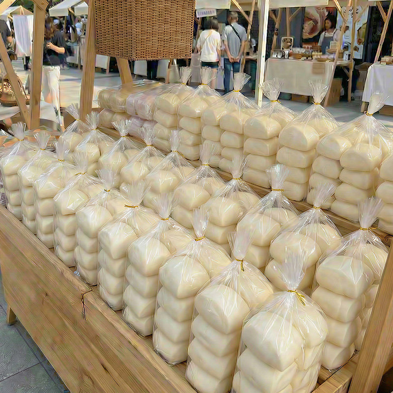 新中式馒头包装袋子专用透明自封食品级配扎丝打包多个装摆摊商用