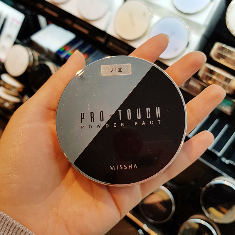 韩国Missha谜尚Pro-touch粉饼新款轻盈定妆遮瑕细腻SPF25控油