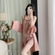 睡裙三件套装 2025新款 短袖 冰丝凉感吊带短裤 纯欲风睡衣女夏天薄款