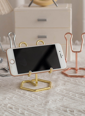 简约创意ipad平板支架金属手机架家用便携支撑架功能实用