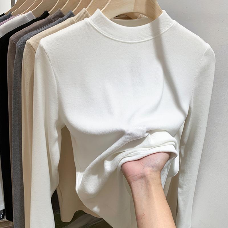 长袖T恤德绒修身显瘦上衣