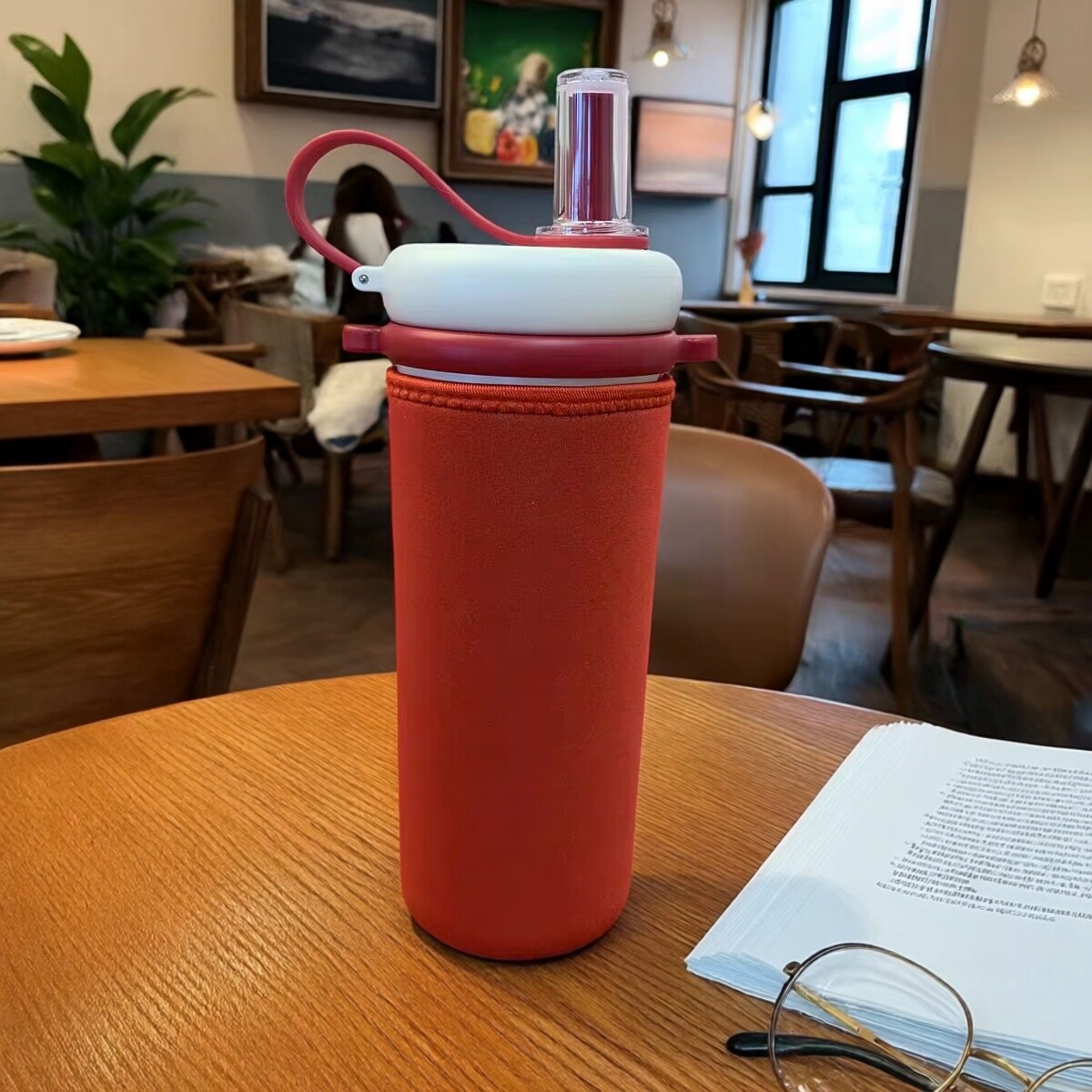 世大家730ml吸管杯杯套水杯套水壶套防烫学生杯子套咖啡杯保护套
