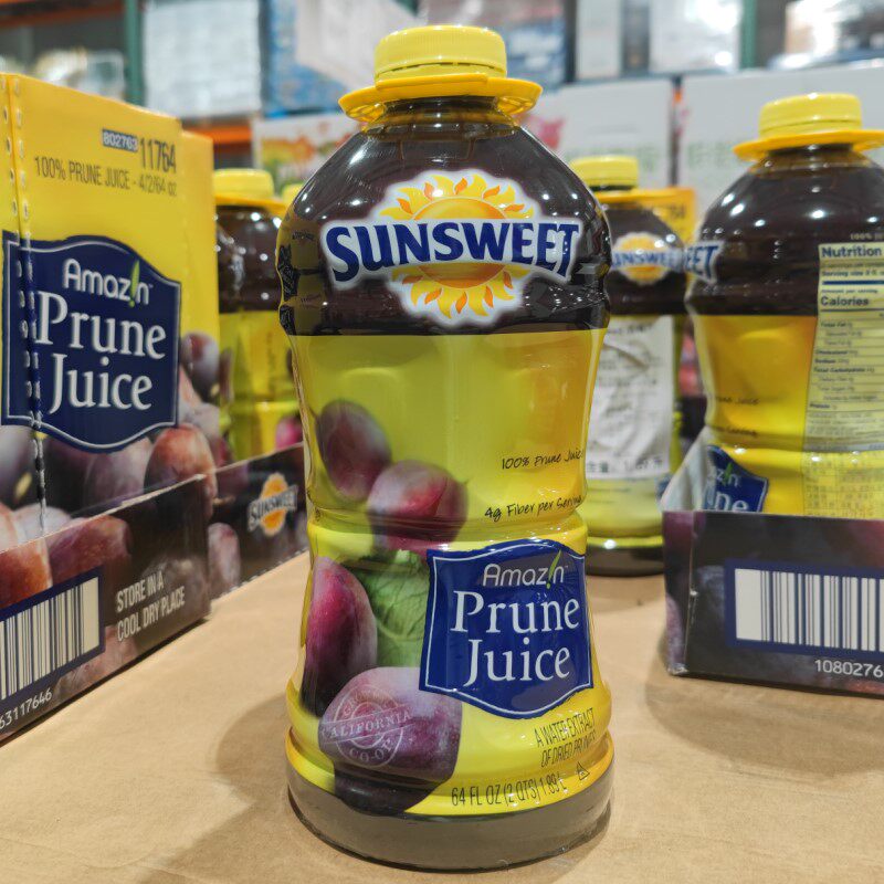 开市客代购 美国日光sunsweet西梅汁无加蔗糖纯果汁饮料1.89L/瓶