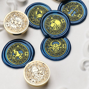 天蝎座12星座手账铜头 3cm平层火漆印章章头 新品 十二星座系列