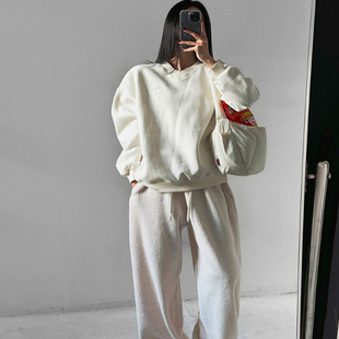 秋冬V字领纯色库宽松百搭个性 Cmy 女装 韩国代购 卫衣 korea