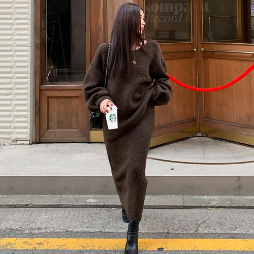 Cmy korea韩国女装代购 2025秋叠穿设计两件套纯色套装