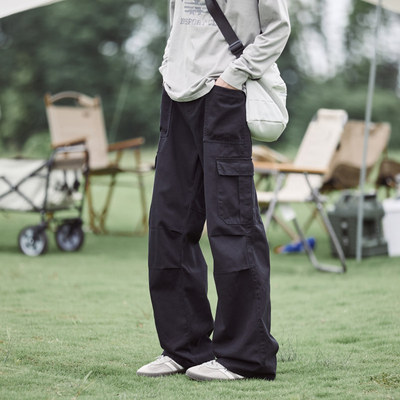 2025秋季裤子男士工装裤直筒宽松bf慵懒风男款百搭宽松潮流休闲裤