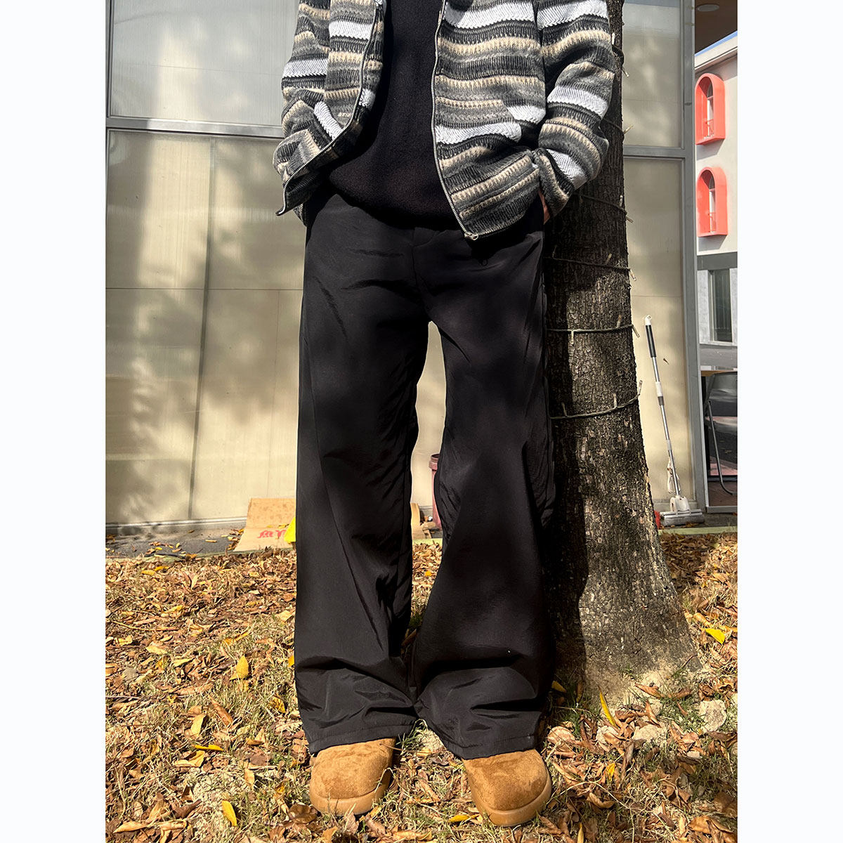 巨保暖~冬季加绒加厚裤子男士潮流冲锋裤百搭宽松直筒休闲阔腿裤,男装,休闲裤,淘宝优惠券,粉丝福利购,淘宝优惠卷