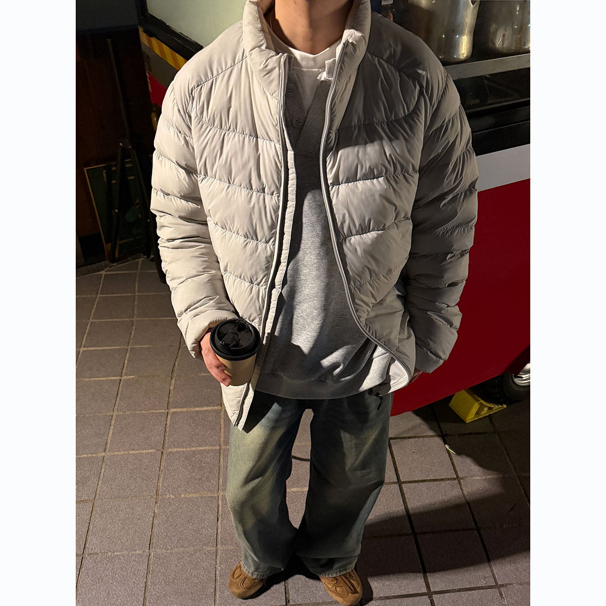 冬季90白鸭绒轻薄排骨羽绒服男士情侣款百搭休闲时尚羽绒外套男款