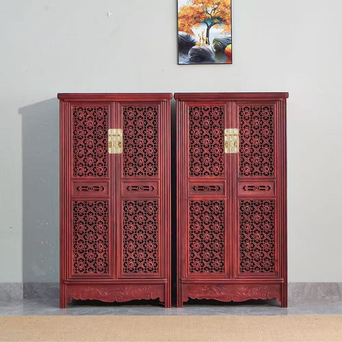 赞比亚紫檀螭龙二组合书柜书橱中式全实木多宝阁储物柜展示柜