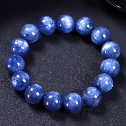 蓝晶石手链蓝色蓝水晶蓝绒晶手串