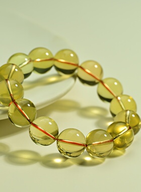 巴西柠檬黄水晶手链纯晶体黄水晶