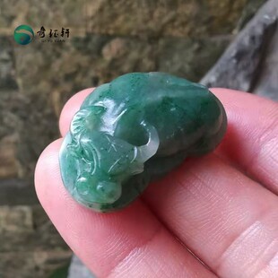 奇钰轩 南阳玉天然天蓝独山玉挂件牛生肖玉牛吊坠扭转乾坤213904