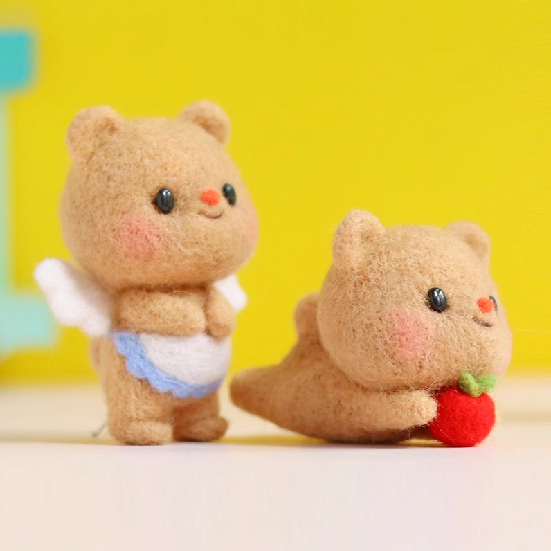 羊毛毡材料包送工具带视频讲解