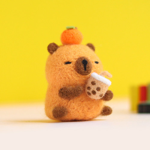 水豚手工材料包送工具带视频讲解