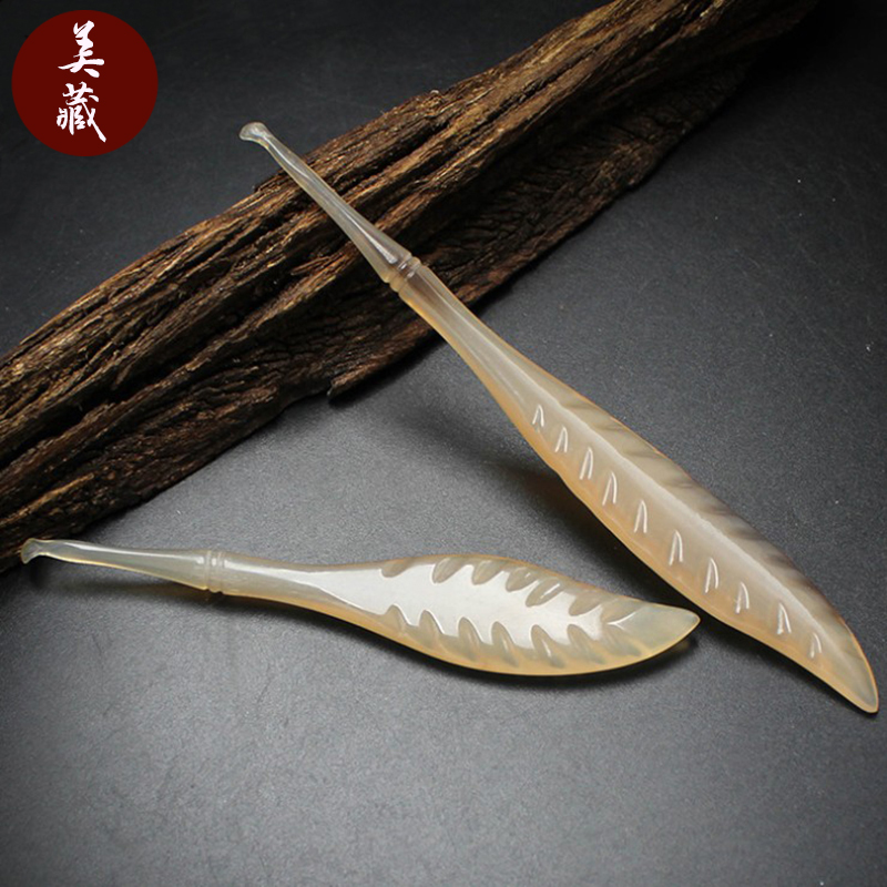 高档手工精品天然白水牛角挖耳勺神器健康养生抠掏耳屎成人采耳