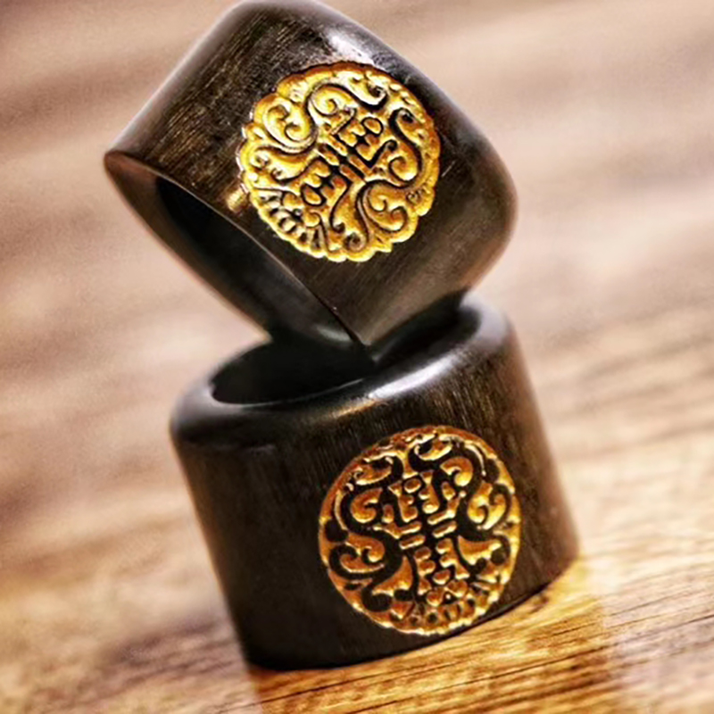 鎏金扳指黑驴蹄子原创设计