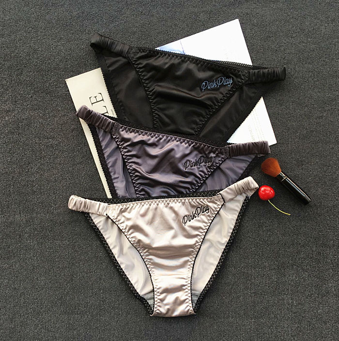 高档丝滑柔软内裤女小中腰三角