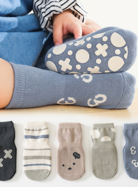 地板袜宝宝春秋季纯棉婴儿室内学步防滑地板鞋新生儿软底儿童鞋袜