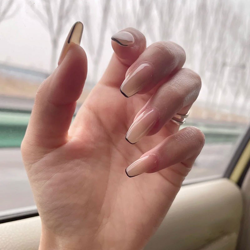 指甲贴片夏天裸色法式指甲款式气质显白穿戴式可拆卸甲片初识美甲