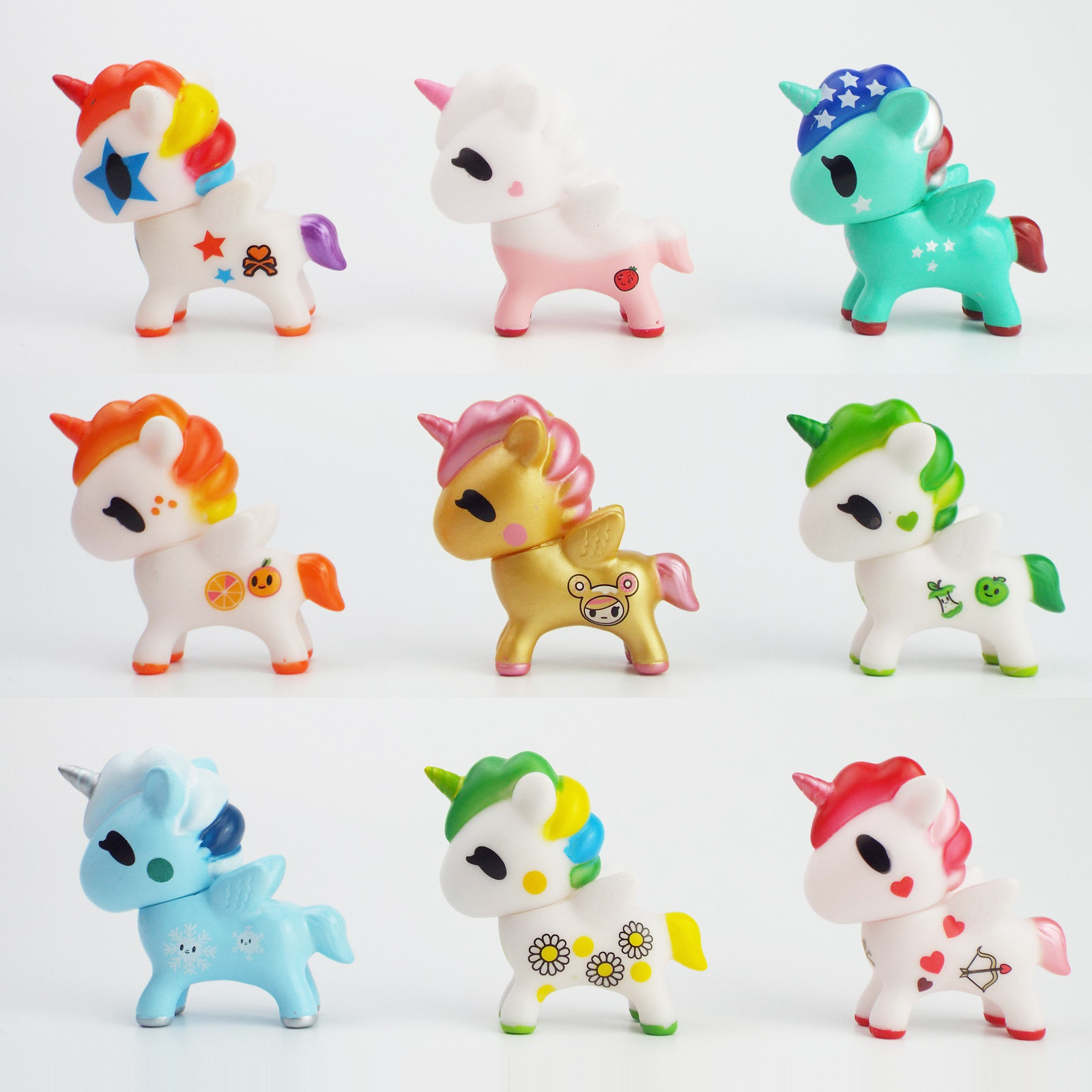 新款网红装饰盲袋独角兽超萌摇摇马q版可爱小马蛋糕桌面摆件